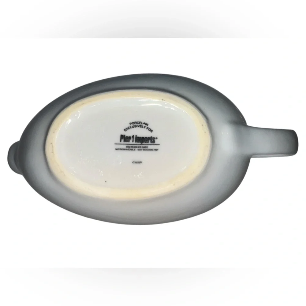 Pier 1 White Ceramic Serveware Gravy Boat